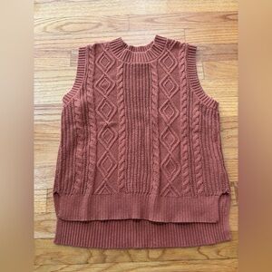 BNWOT burnt orange sweater vest - size small